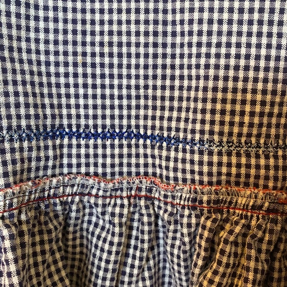 Handmade Red Cotton Gingham 3-Pocket Halter Apron Retro Kitchen OS - Picture 14 of 16
